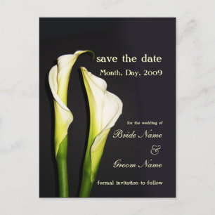 Save the Date, calla lily postcards
