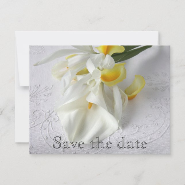 Save The Date Calla lys et iris (Devant)