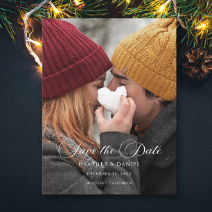 Save The Date Calligraphie classique Mariage photo Enregistrer l