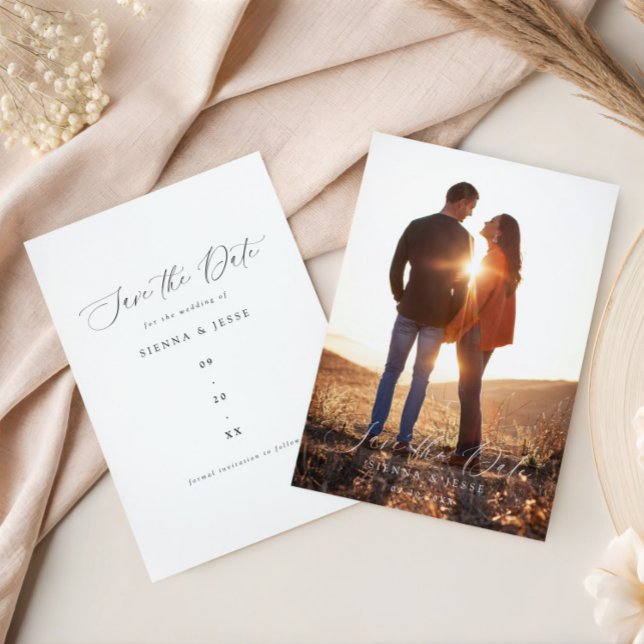 Save The Date Calligraphie classique moderne - Script photo (Créateur téléchargé)