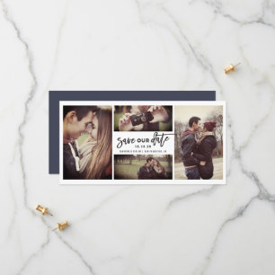 Save The Date Calligraphie de script de brosse moderne 4 photos