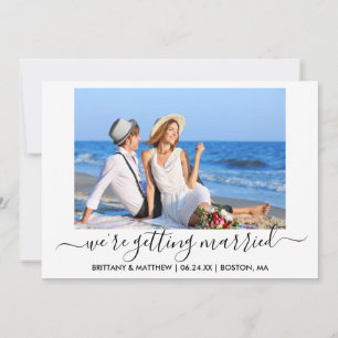 Save The Date Calligraphie élégante Se Marier Photo