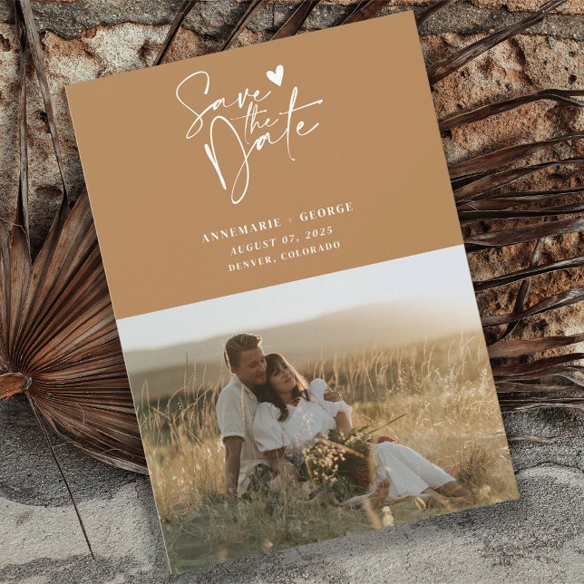 Save The Date Calligraphie en terre cuite moderne (Créateur téléchargé)