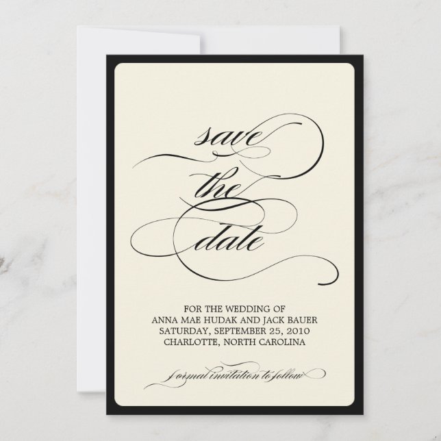 Save The Date {calligraphie} enregistrer la date (Devant)