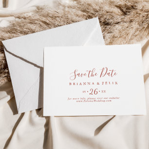 Save The Date Calligraphie Mariage horizontal gracieux