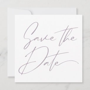 Save The Date Calligraphie minimaliste moderne Blush Rosé rose