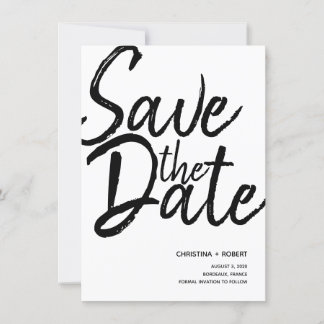 Save The Date calligraphie minimaliste sauvez le jour moderne