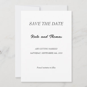 Save The Date Calligraphie moderne élégante Mariage chic minimal