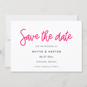 Save The Date Calligraphie moderne Enregistrer l'invitation de d