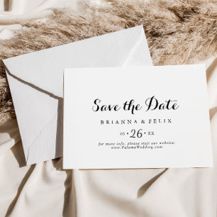 Save The Date Calligraphie moderne Mariage horizontal