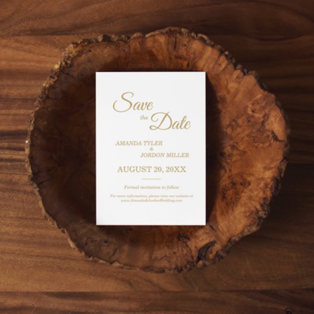 Save The Date Calligraphie Or Simple Enregistrer La Date (Créateur téléchargé)