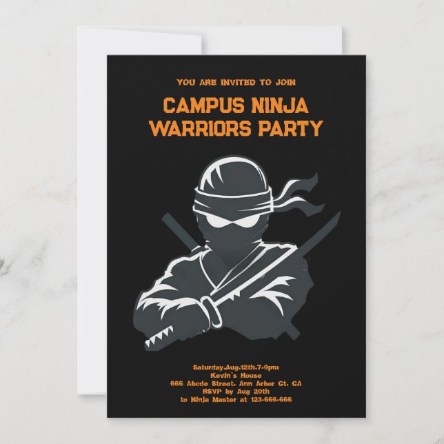 Save The Date Campus Ninja Chiffre de divertissement fraternit C (Devant)