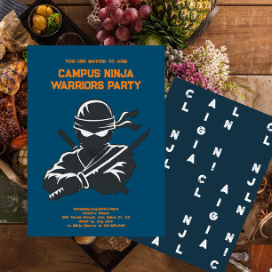 Save The Date Campus Ninja Chiffre de divertissement fraternit C