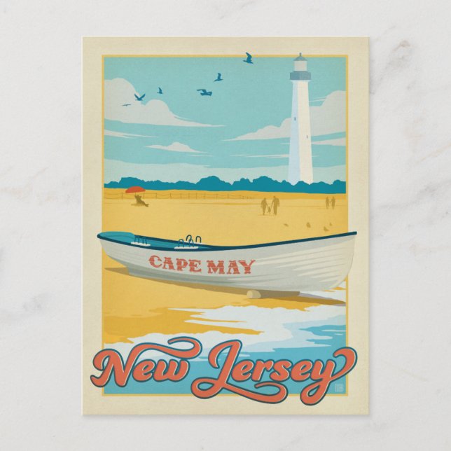 Save the Date | Cape May, NJ Announcement Postcard (Front)