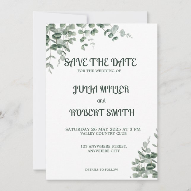 Save The Date Card (Front)