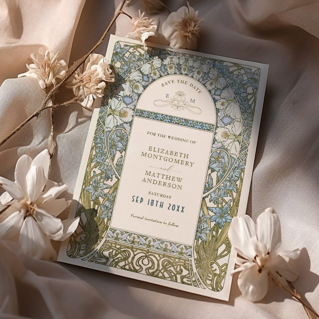 'Save the Date' Card Alphonse Mucha's Style (Creator Uploaded)