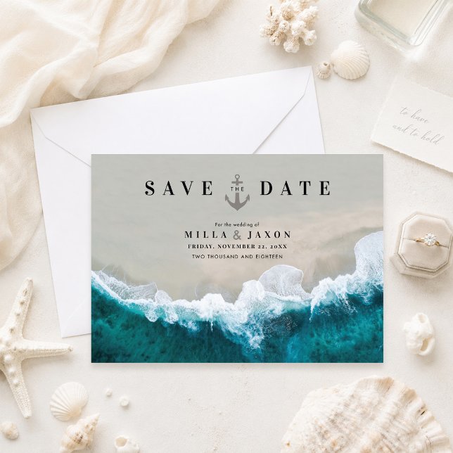 Save the Date Card Beach Summer Nautical Themed (Creator Uploaded)