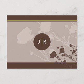 SAVE THE DATE CARD :: floral silhouette landscape