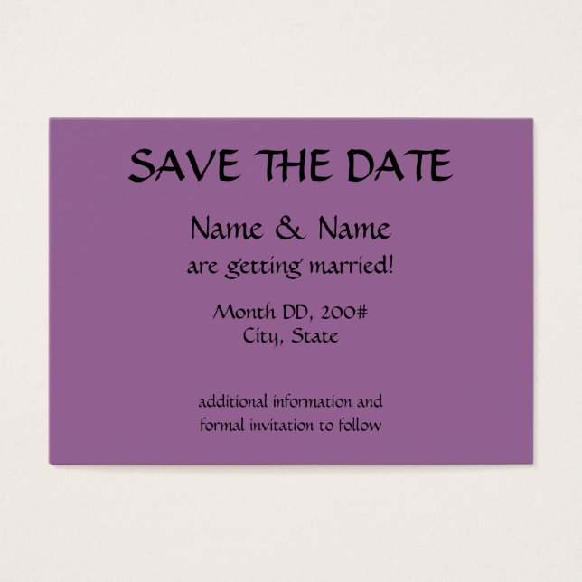 SAVE THE DATE card - initials on back (Front)