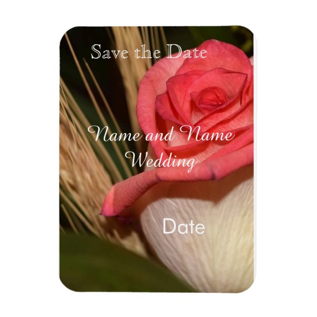 Save the date card magnet (Vertical)