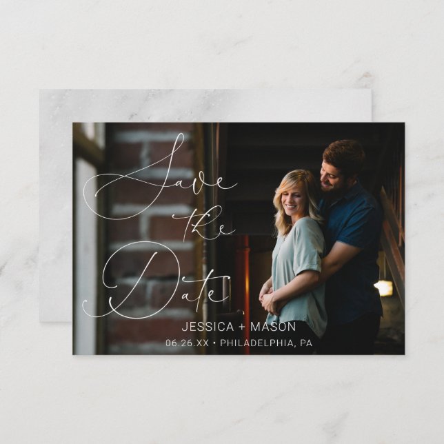 Save The Date Card with Photo Card (Front/Back)