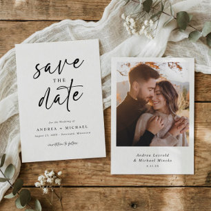 Save the Date Cards Modern Minimalist Fun