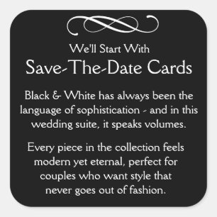 Save the Date Cards Square Sticker