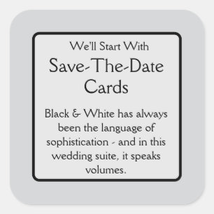 Save the Date Cards Square Sticker