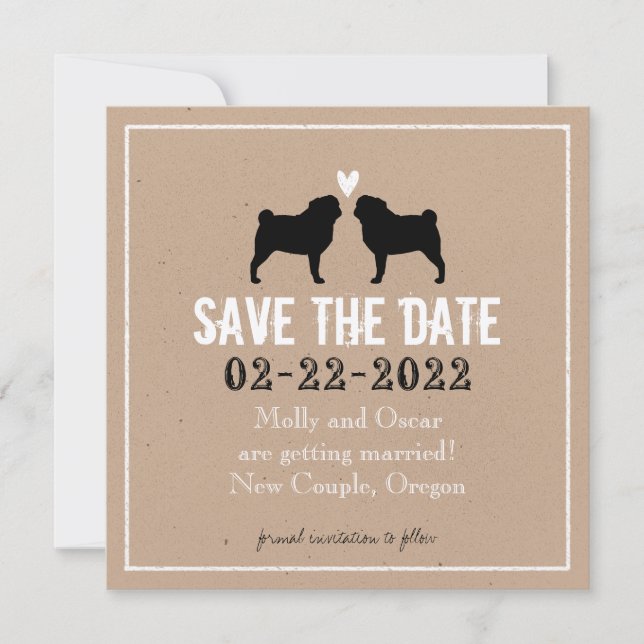 Save The Date Carlins mariage Enregistrer la date (Devant)