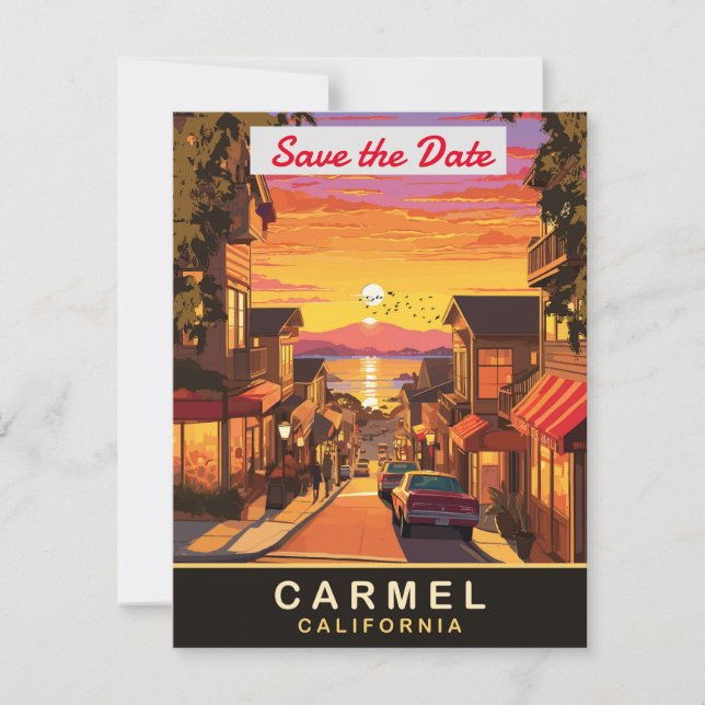 Save The Date Carmel by the sea, Californie,  (Devant)