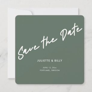 Save The Date Carré moderne chic Sage Green