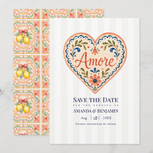 Save The Date Carrelage en céramique Amore Côte amalfitaine Mari