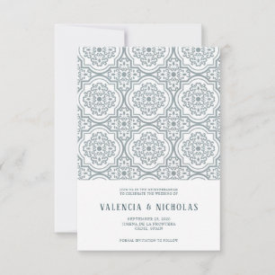 Save The Date Carrelage Espagnol Mariage Enregistrer la Date
