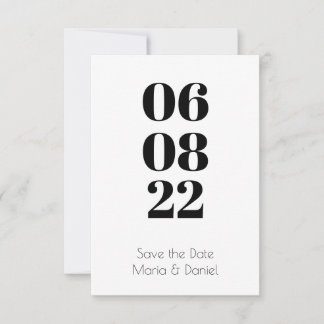 Save The Date Cartão Reserve a Data Folha Única