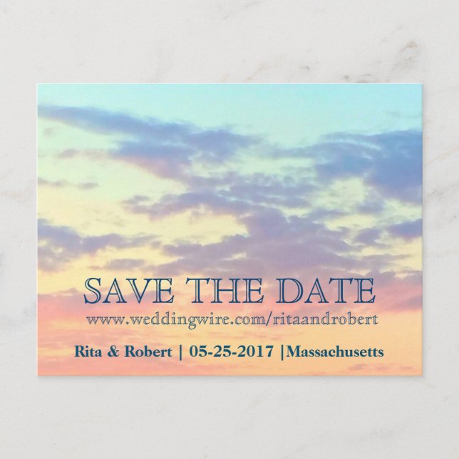 Save the date | Carte Faire-part Sunset (Devant)