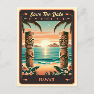 Save the date   Carte postale Invitation Hawaii