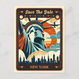 Save the date Carte postale Invitation New York
