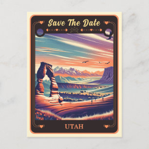 Save the date   Carte postale Invitation Utah