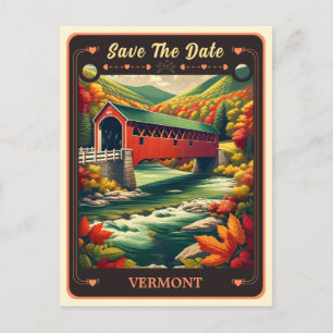 Save the date Carte postale Invitation Vermont