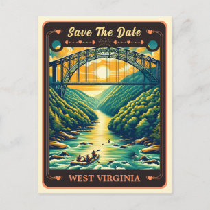 Save the date Carte postale Invitation West Virg