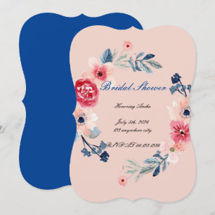 SAVE THE DATE CARTON D'INVITATION DE MARIAGE ROSE FLORAL