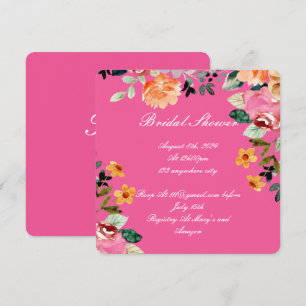 SAVE THE DATE CARTON D'INVITATION POUR BABY SHOWER FLEURS ROSES