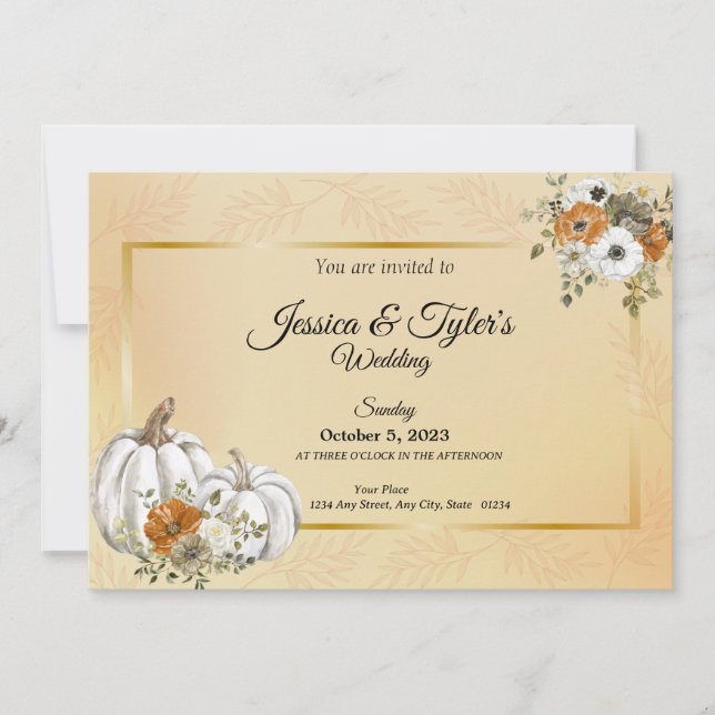 Save The Date Cartons d'invitation de mariage à la rouille de ci (Devant)