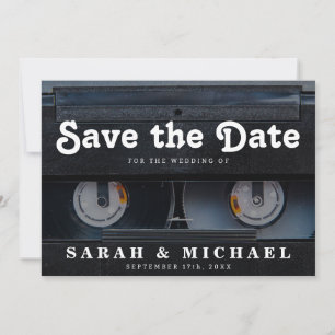 Save The Date Cassette rétro 80s Mariage Enregistrer la date