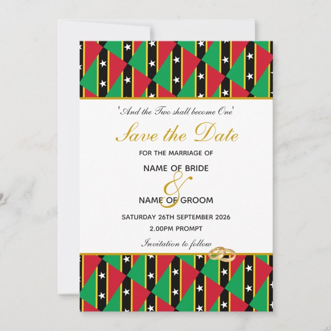 Save The Date Célébration de mariage d'événement spécial à ST KI (Devant)