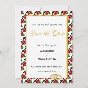 SAVE THE DATE CÉLÉBRATION DE MARIAGE SUR MESURE CHRÉTIENNE AU KE