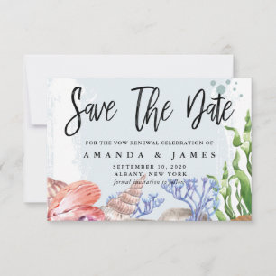 Save The Date Célébration de renouvellement de vœux côtiers à l'