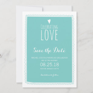 Save The Date Célébrer l'amour Enregistrer la date