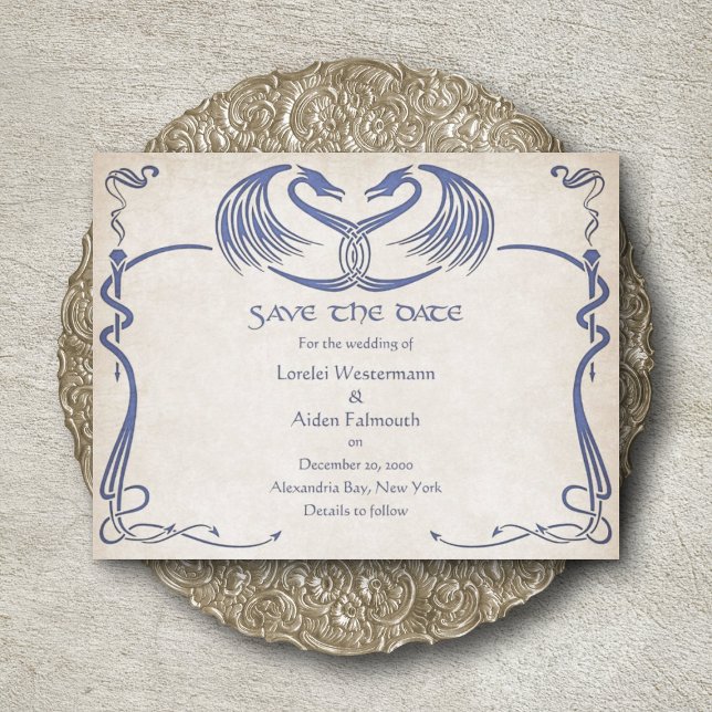 Save The Date Celtic Viking Dragon Mariage (Créateur téléchargé)