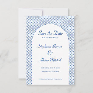 Save The Date Cercle Élégant Motif Sans Couture Géométrique Sauv